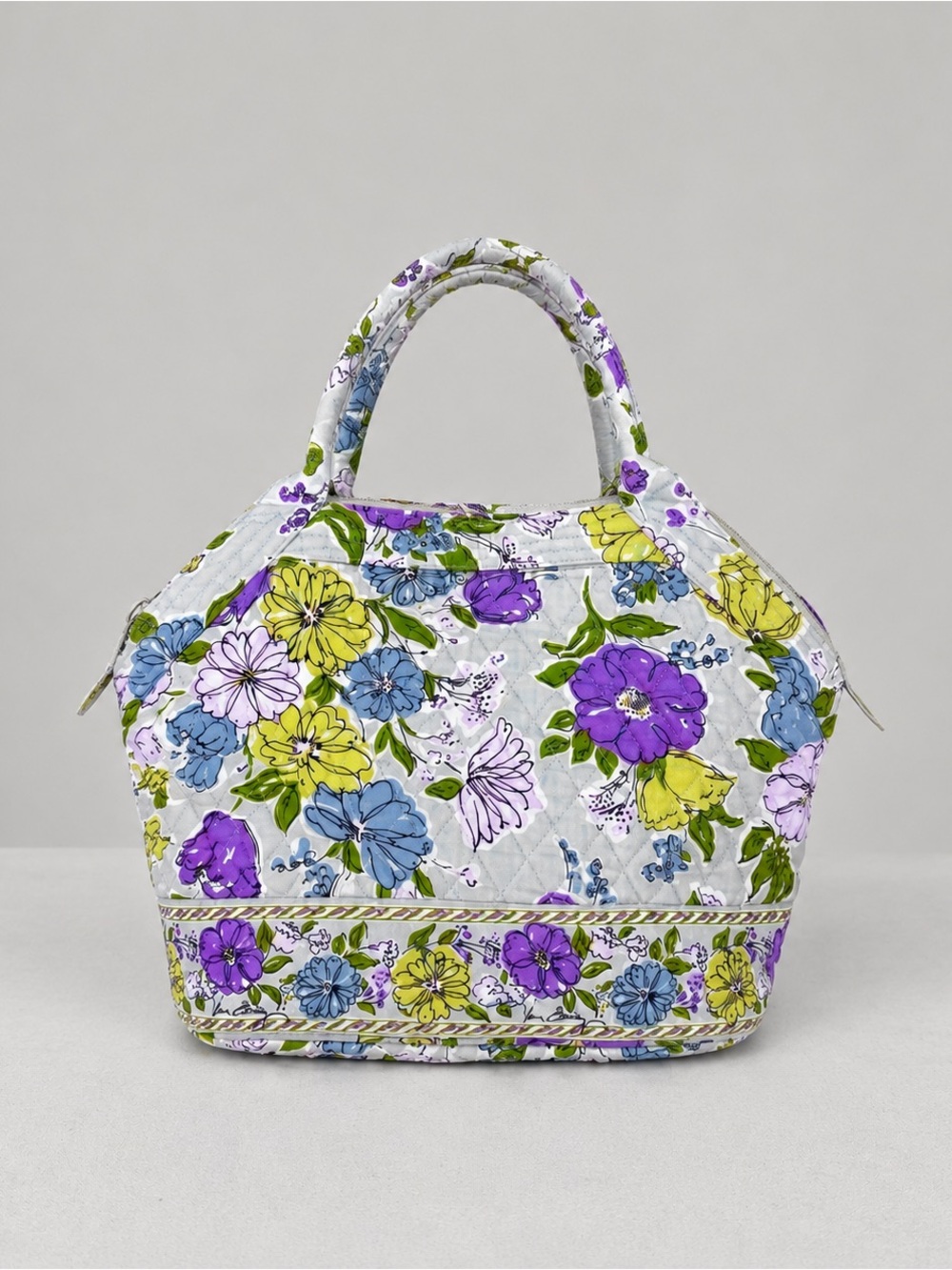 Vera Bradley Watercolor Floral Dome Satchel Handbag Purse Cottage Bohemian